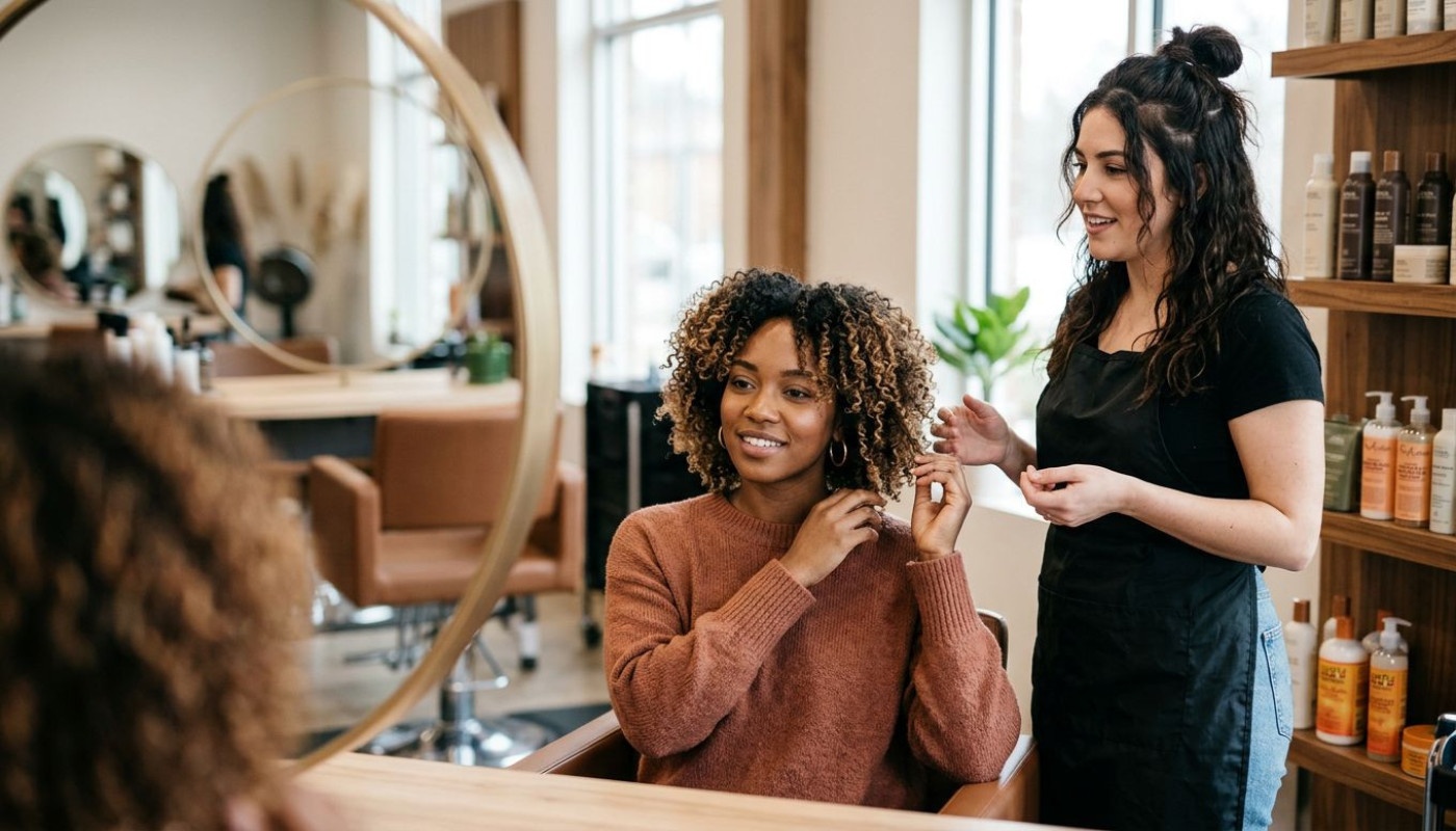 Dois-je vraiment payer plus pour un balayage sur cheveux bouclés ?
